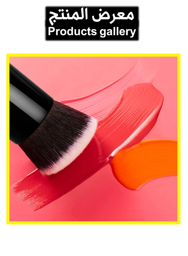 إلف فرشاة أحمر الخدود السائلة كامو، فرشاة أحمر الخدود بزاوية مثالية لتطبيق ومزج الألوان على الخدود، شعيرات ناعمة وكثيفة، نباتية وخالية من القسوة - Image 4