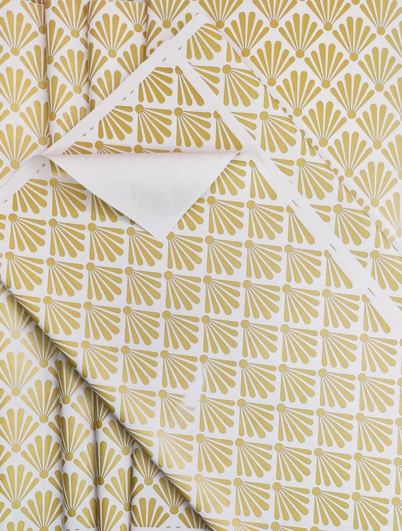 Tera13 TERA 13 Golden & White Gift Wrapping Paper Sheet, Gift Wrap Roll, Gift Cover Rapping Paper, Gift Packing Materials, Paper Bag Making Sheets, Large Gift Packing Paper (10pcs) - Image 5