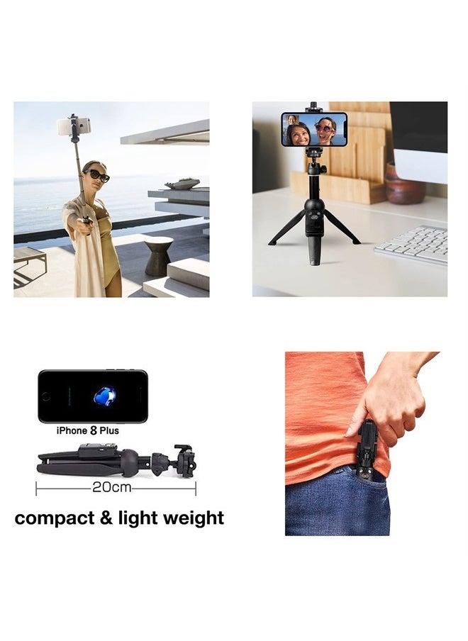 bluehorn Portable 40 Inch Aluminum Alloy Selfie Stick Phone Tripod with Wireless Remote Shutter Compatible with 14 13 12 11 pro Max Xr X 8 7 6 Plus, Android Smartphone  - Image 3