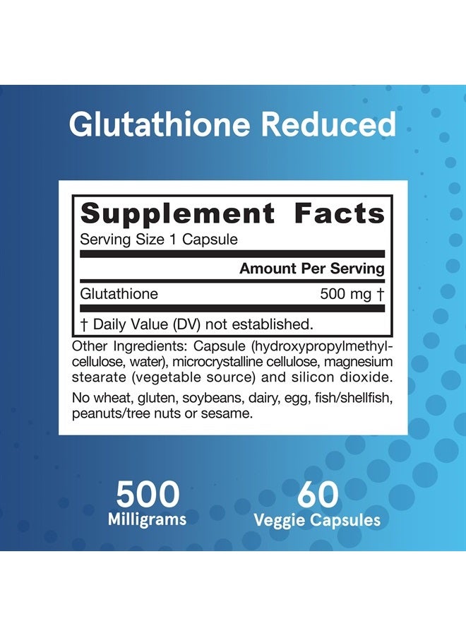 jarrow formulas جلوتاثيون مخفض 500 ملغ - 60 كبسولة نباتية - مضاد أكسدة داخل الخلايا - يعزز إعادة تدوير الفيتامينات C و E - خالي من الغلوتين - نباتي - Image 3