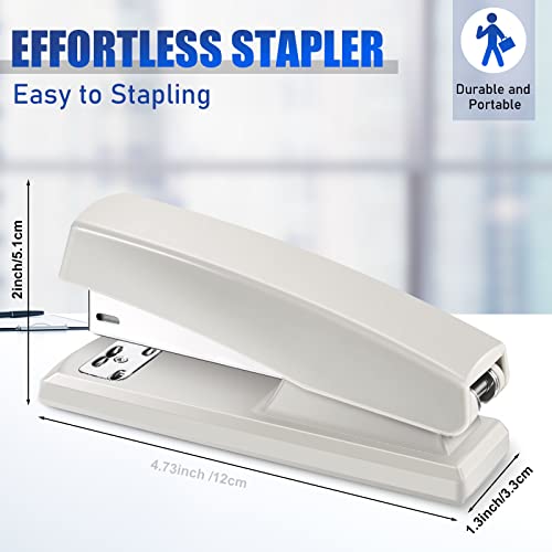 Marspark 10 Pcs Stapler for Desk Office Staplers Bulk with 6000 Staples 25 Sheet Capacity for School Office (White) - Image 2