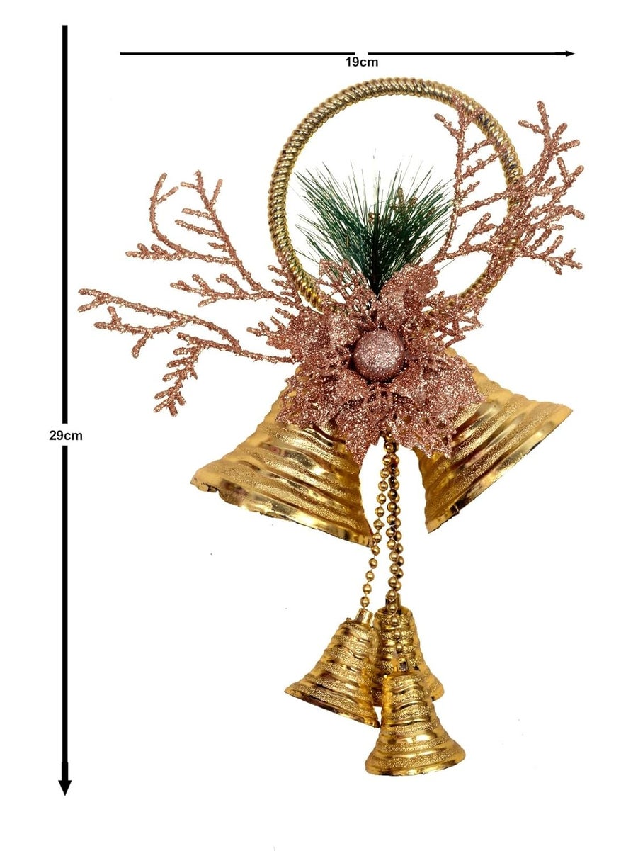 RASHRI ; One For All Rashri One for all 1 Pcs Christmas Decoration Hanging Bell for Christmas Tree Ornaments Xmas Tree hangings Ornaments for Christmas Tree Decoration Item Christmas Party Golden 