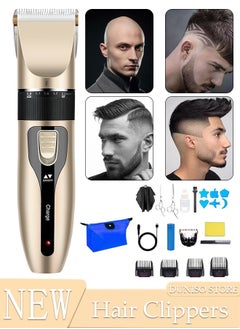 DUNISO Smart Hair Clippers Electric with 4 Kinds of Positioning Combs Turbo Motor Hair Cutting Kit Pro Mens Clippers, Cordless Rechargeable Hair Trimmer Set Professional Barbers Grooming Kit  - Image 1