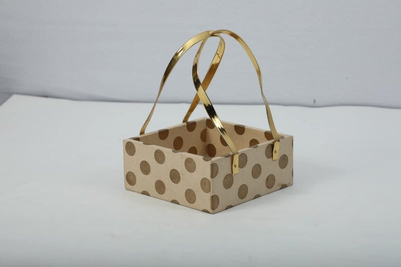 ACL Creations MDF Basket Gift Basket MDF Tray MDF Hamper Basket for Wedding Packaging Birthday HampersDiwali Hampers Corporate Gifting Gift Hamper Hamper Tray Polka dots Design - Image 3