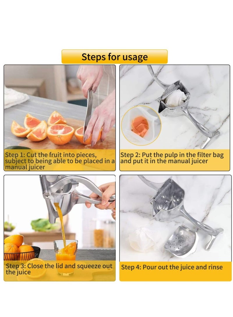 Manual Fruit Juicer Press Lemon Squeezer Premium Quality Stainless Steel Alloy Hand Juicer Tool - Image 5