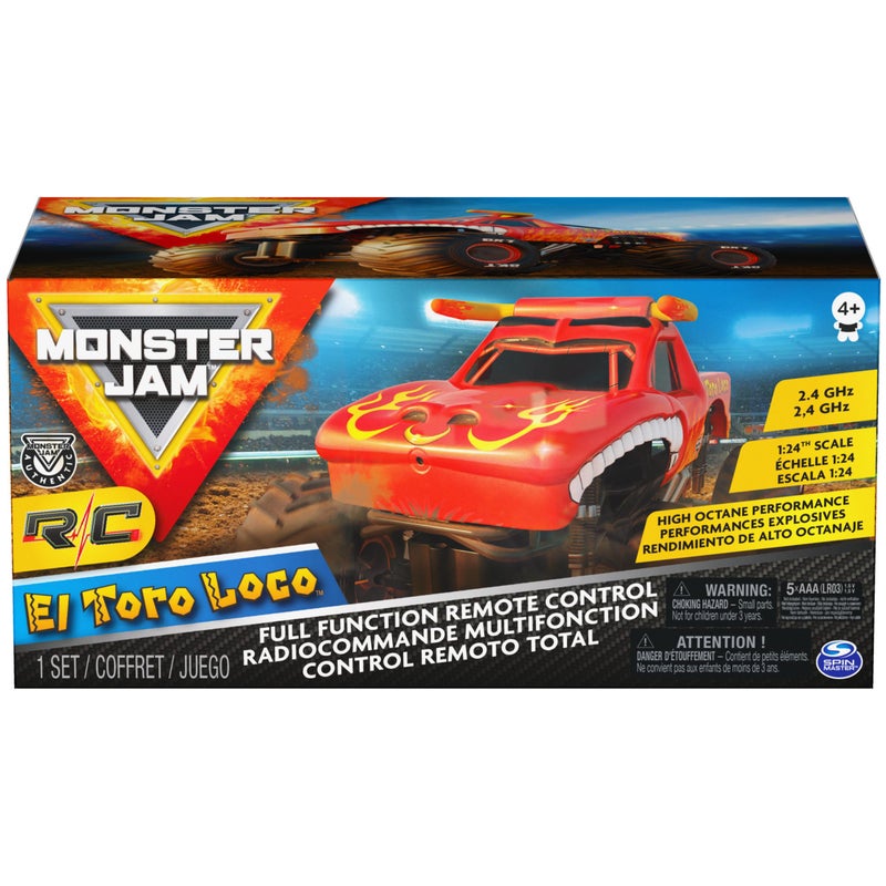 Monster Jam, Official El Toro Loco Remote Control Monster Truck for Boys and Girls, 1:24 Scale, 2.4 GHz, Kids Toys for Ages 4-6+ - Image 2