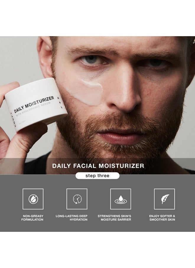 Hair Craft Co. - Crvft Men’S Facial Care Kit Aloe Vera Face Wash 3Oz Hyaluronic Moisturizer 1Oz Charcoal Exfoliating Scrub 1.7Oz 3 Piece Complete Daily Skin Care System Look + Feel Your Best [Scented] - Image 1