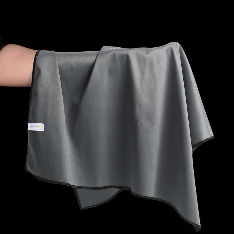 Sinland Microfiber Glass Polishing Cloths Large Size Thick Lintless Drying Towels for Wine Glasses Stemware Dishes Stainless Appliances 19.5 Inch X 23.5 Inch Pack of 4 Dark Grey - Image 4