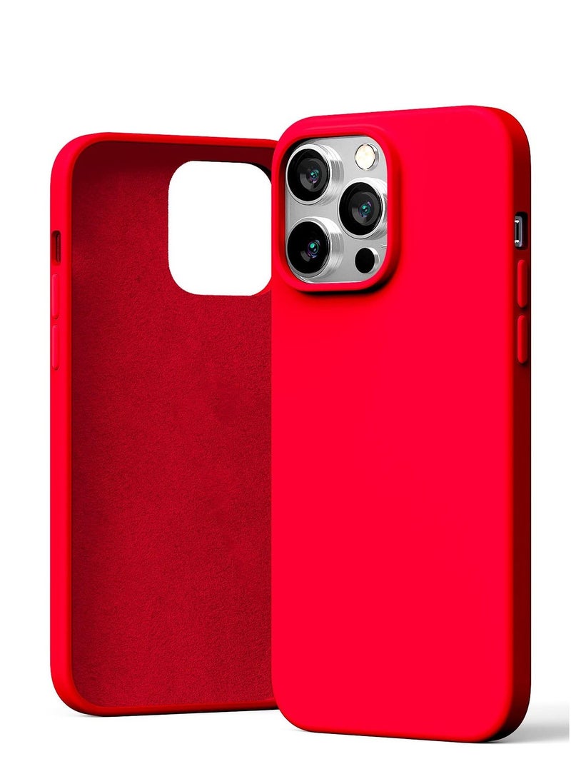 BORTONY iPhone 14 Pro Max Silicone Case Military Grade Drop Protection Anti-Scratch Microfiber Lining Ultra Slim Thin Shockproof Protective Cover for iPhone 14 Pro Max 6.7 inch - Image 1