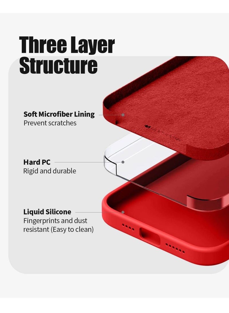 BORTONY iPhone 14 Pro Max Silicone Case Military Grade Drop Protection Anti-Scratch Microfiber Lining Ultra Slim Thin Shockproof Protective Cover for iPhone 14 Pro Max 6.7 inch - Image 3