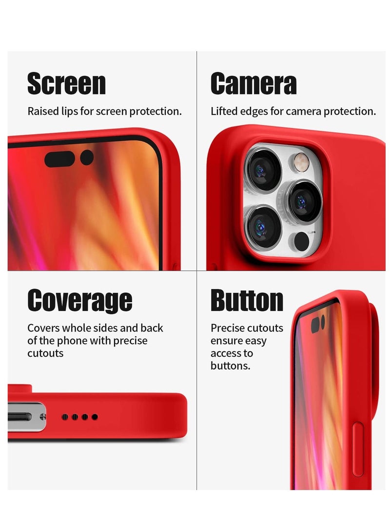 BORTONY iPhone 14 Pro Max Silicone Case Military Grade Drop Protection Anti-Scratch Microfiber Lining Ultra Slim Thin Shockproof Protective Cover for iPhone 14 Pro Max 6.7 inch - Image 4