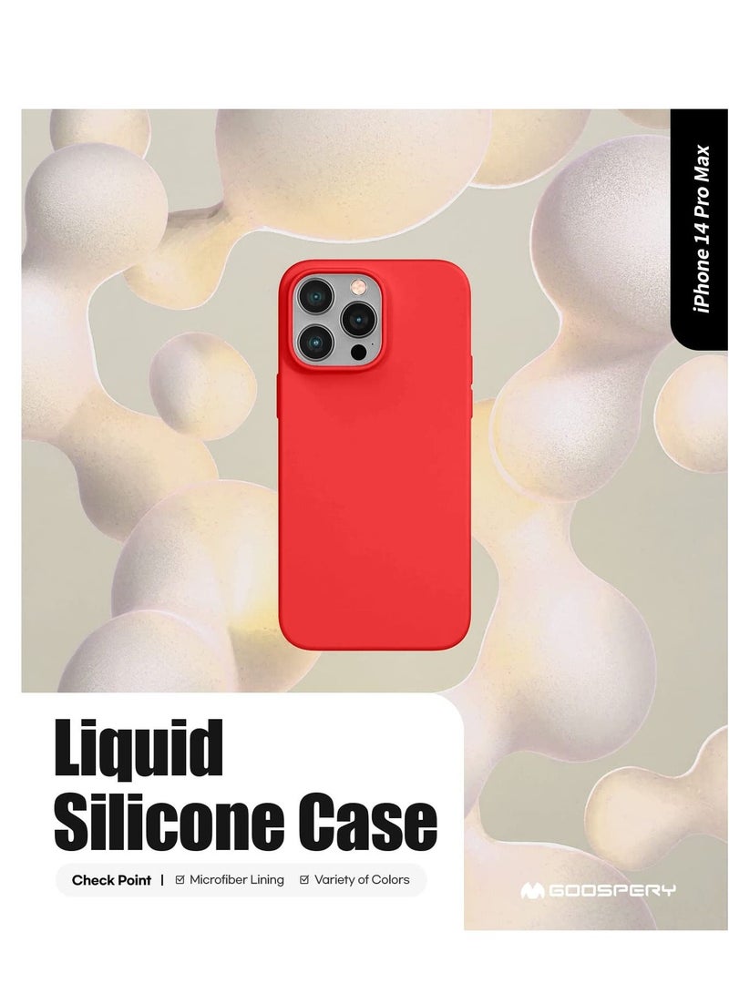 BORTONY iPhone 14 Pro Max Silicone Case Military Grade Drop Protection Anti-Scratch Microfiber Lining Ultra Slim Thin Shockproof Protective Cover for iPhone 14 Pro Max 6.7 inch - Image 2