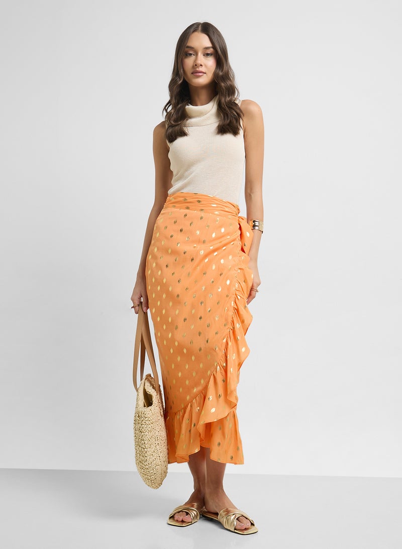 Never fully Dressed Ruffle Detailed High Waist Skirt  - Image 1