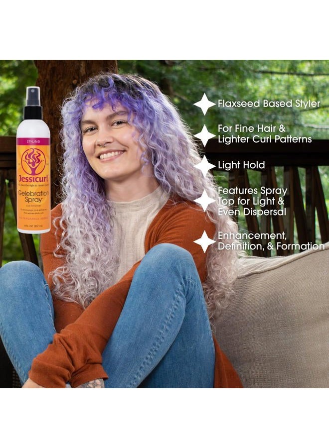 Jessicurl بخاخ جيلبريشن، لافندر الحمضيات، 2 أونصة سائلة. معزز تجعيد للشعر الناعم مع مستخلص بذور الكتان، مصمم تجعيد للشعر المتموج، منتجات الشعر المجعد - Image 2