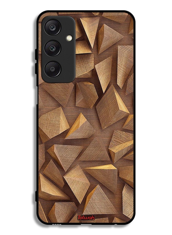 Tolwak Samsung Galaxy A25 5G Protective Case Cover Wood Pieces Art - Image 1