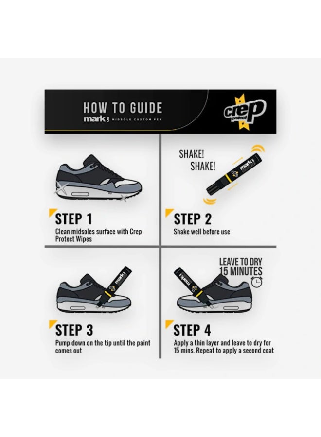 Crep Protect Mark On White – Midsole Custom Paint Pen | 4mm Bullet Tip Sneaker Restorer - Image 3