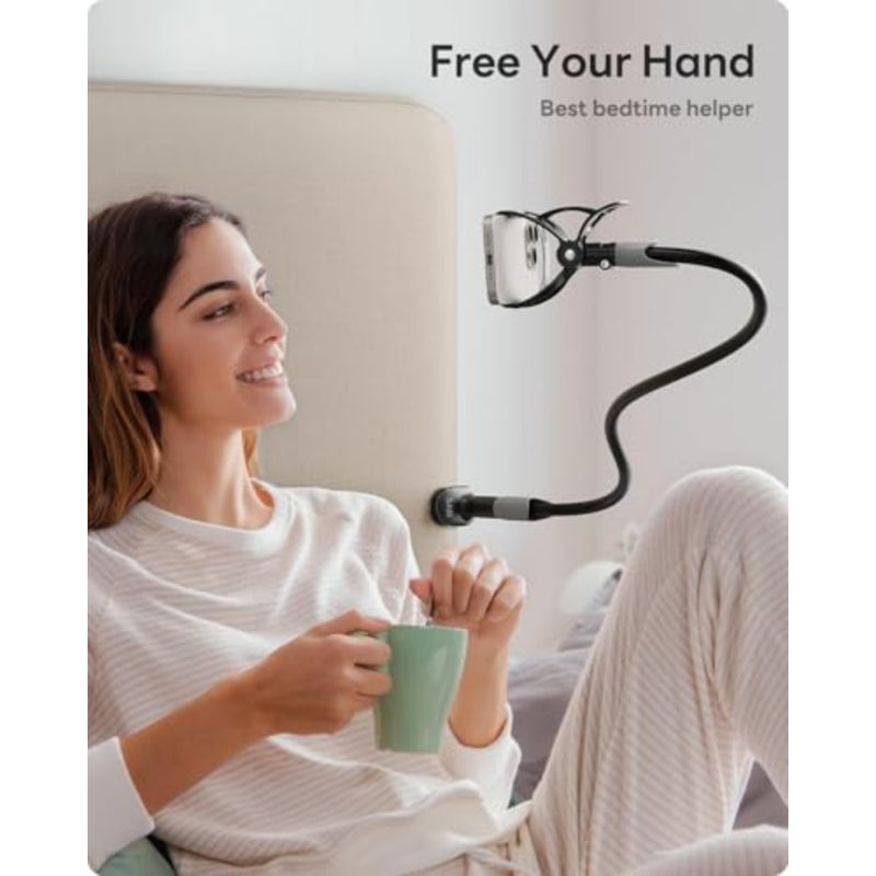 Gooseneck Bed Phone Holder, Flexible Long Arm Phone Mount for Desk, Clip Bracket Clamp Stand, iPhone Stand, Mobile Cell Phone Stand Document Camera Nintendo Switch - Image 5