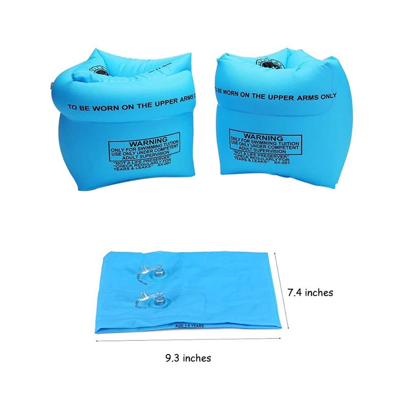 Jiareet Inflatable Arm Floaties for Kids 6-12yrs, Swimmies for Toddlers Age 1-3-5-7, Water Wings for Kids Toddler Adults 30-50-90-150 lbs, PVC Arm Floaties for Pool Swim Ring Float Sleeves - Image 3