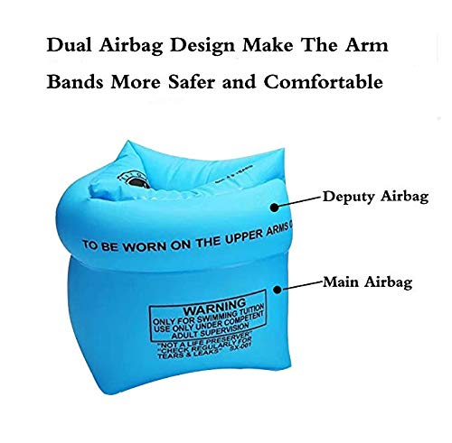 Jiareet Inflatable Arm Floaties for Kids 6-12yrs, Swimmies for Toddlers Age 1-3-5-7, Water Wings for Kids Toddler Adults 30-50-90-150 lbs, PVC Arm Floaties for Pool Swim Ring Float Sleeves - Image 5