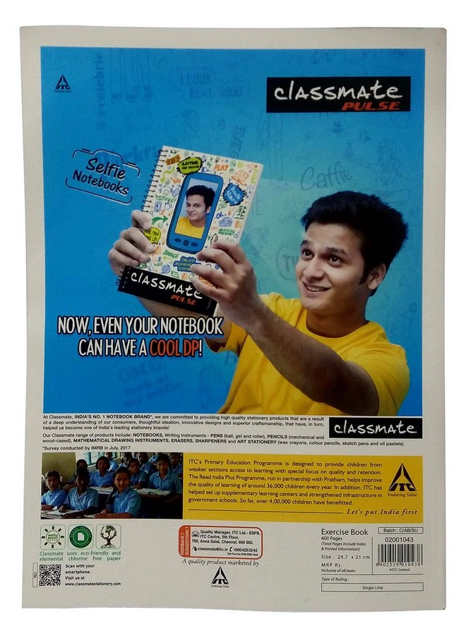 classmate Classmate Exercise Note Book - Single Line (400 Pages)  - Image 2