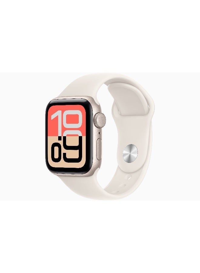 Apple Watch SE 3 GPS 40mm (International Version) Starlight Aluminium Case With Starlight Sport Band - S/M