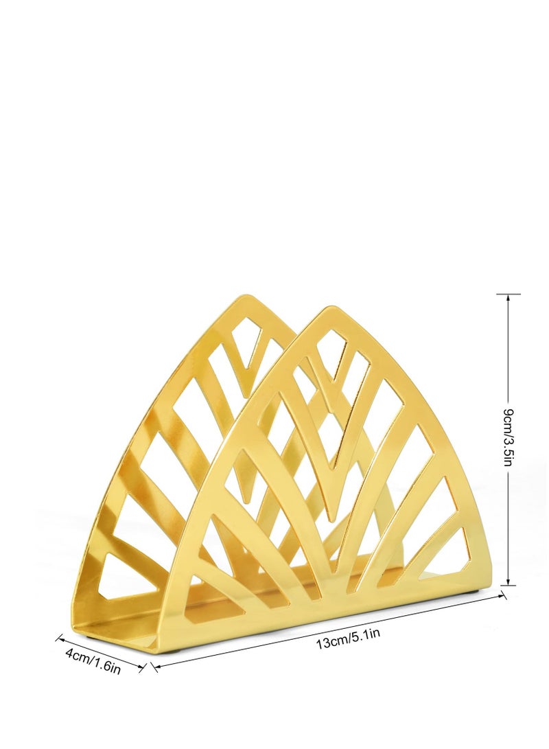 XiuWoo Napkin Holder for Table Decor Gold Metal Dining Kitchen Countertop Paper Organizer Farmhouse Tissue Decorative Dispenser - Image 3