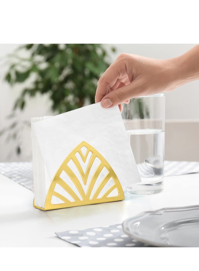 XiuWoo Napkin Holder for Table Decor Gold Metal Dining Kitchen Countertop Paper Organizer Farmhouse Tissue Decorative Dispenser - Image 5