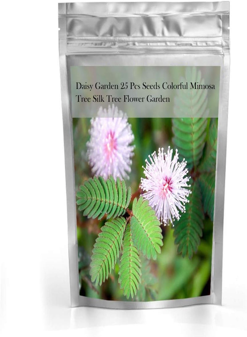 جي جوت 25 قطعة من بذور شجرة الميموزا الملونة وشجرة الحرير وزهرة الحديقة - Image 2