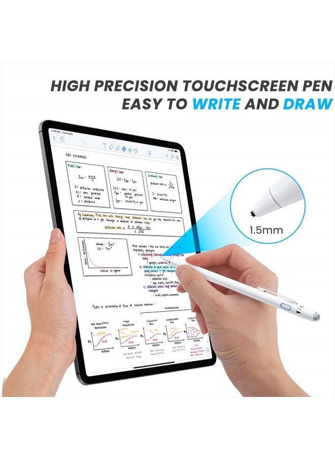 Edivia Stylus Pen for Lenovo Ideapad Flex, EDIVIA Digital Pencil with 1.5mm Ultra Fine Tip Pencil for Lenovo Ideapad Flex 3/4/5/6 11&14 Stylus, White - Image 2