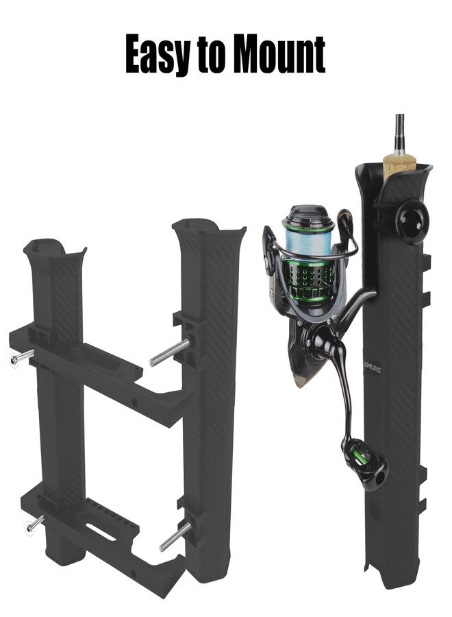 AMURS Fishing Rod Holders Racks Bracket,Wall Mounted Rod Holder Boat Rod Holders with 6inch Ball Bungee Cords and Screws,Portable Fishing Pole Holders for Boats, Garage, Cooler, Trailer - Image 5