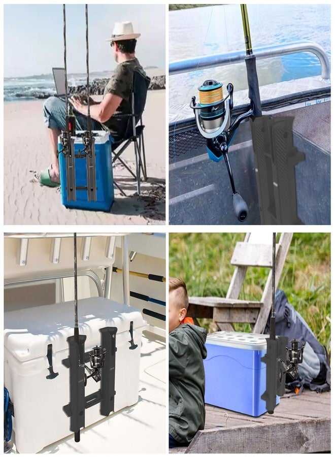 AMURS Fishing Rod Holders Racks Bracket,Wall Mounted Rod Holder Boat Rod Holders with 6inch Ball Bungee Cords and Screws,Portable Fishing Pole Holders for Boats, Garage, Cooler, Trailer - Image 4