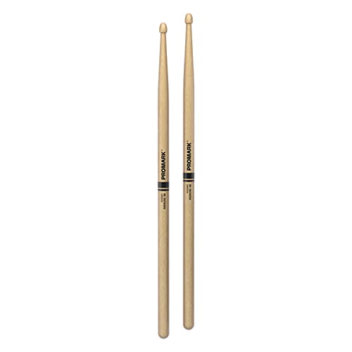 ProMark Drum Sticks - Rebound 5B Drumsticks - Drum Sticks Set - Acorn Wood Tip for Larger Sweet Spot - Hickory Drum Sticks - Consistent Weight and Pitch - 1 Pair - Image 3