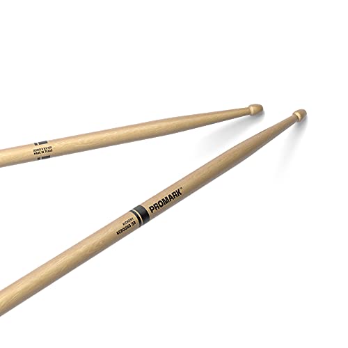 ProMark Drum Sticks - Rebound 5B Drumsticks - Drum Sticks Set - Acorn Wood Tip for Larger Sweet Spot - Hickory Drum Sticks - Consistent Weight and Pitch - 1 Pair - Image 1
