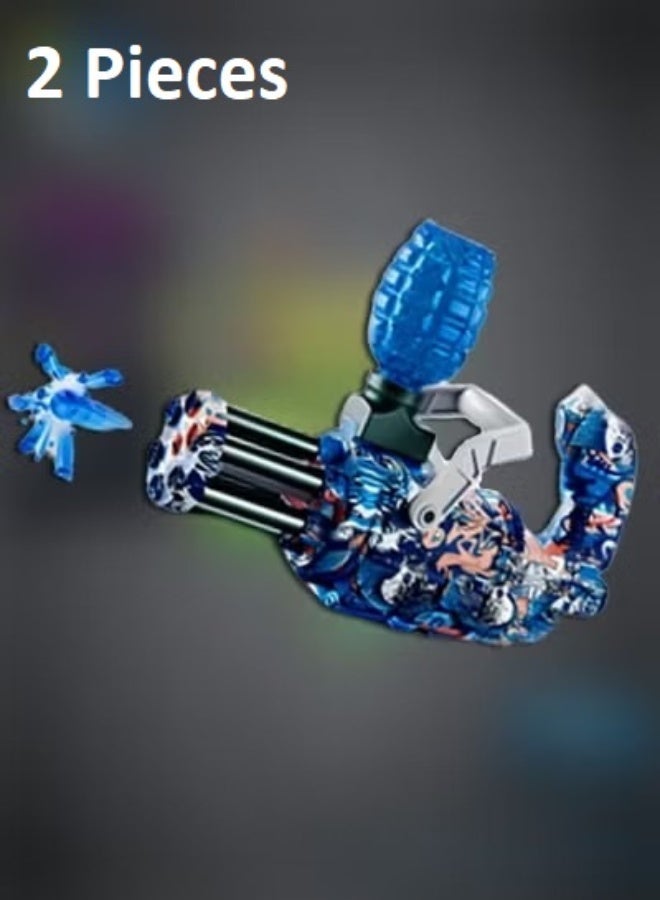 2 Pcs Automatic Electric Toy Gun Camouflage Design Splatter Ball Gel Blaster Toy Gun with Water Beads Eco Friendly Outdoor Activities Team Shooting Game for Kids Birthday Gift for Children 33.5x11x16.5 Centimeter - Image 1