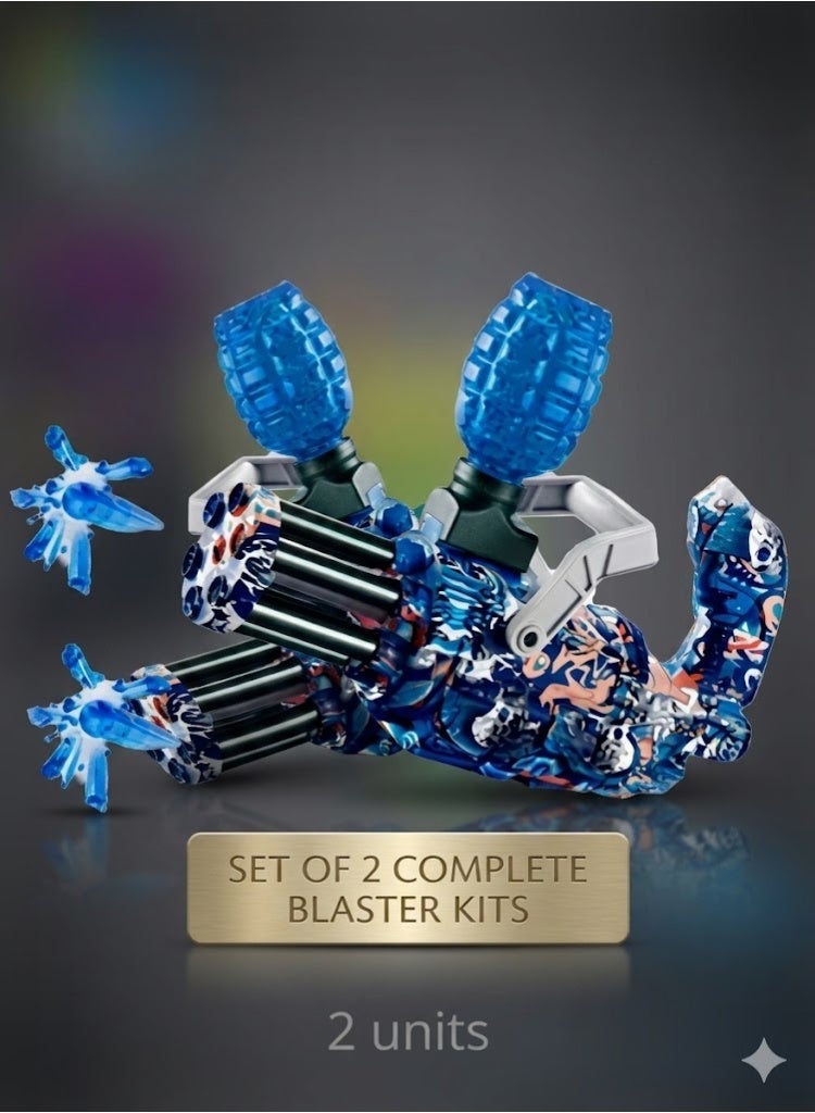 2 Pcs Automatic Electric Toy Gun Camouflage Design Splatter Ball Gel Blaster Toy Gun with Water Beads Eco Friendly Outdoor Activities Team Shooting Game for Kids Birthday Gift for Children 33.5x11x16.5 Centimeter - Image 2