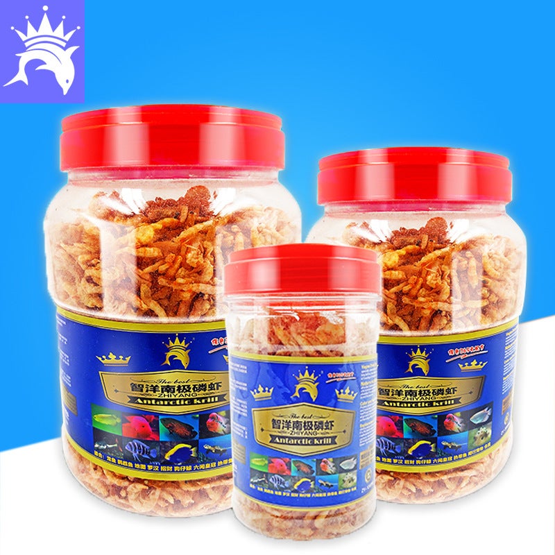 Antarctic Dried Shrimp Feed Bread Insect Ornamental Fish Harvest Freeze-Dried Antarctic Krill Tropical Fish Blood Parrot Dragon Fish - Image 2