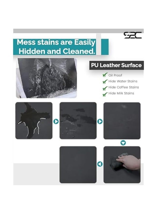 Beauenty Coffee Mat for Countertop, Super Absorbent Large Bar Mat - Quick Dry Black Dish Drying Mat for Kitchen Counter, Easy Clean CoffeeBar Accessories Fit Under Coffee Maker Espresso Machine - Image 4