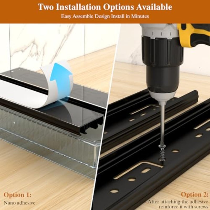 Pull Out Spice Rack Organizer for Cabinet, 2 Tier Slide Out Spice Racks Organizer, Spice Cabinet Organizers, Cabinet Size Need:12'' High x 11'' Deep x 5'' Wide, Acrylic - Image 2