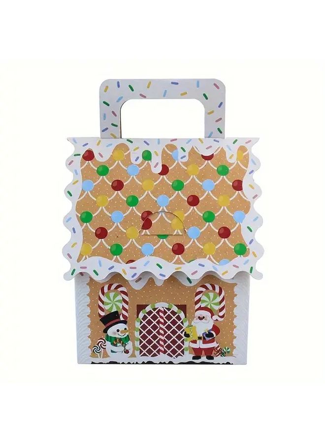 12 Pcs Mix Christmas Kraft Paper Candy Boxes Santa Claus Snowman House Box Merry Christmas Gift Packaging Set For Party Favors New Year Xmas Decor - Image 5