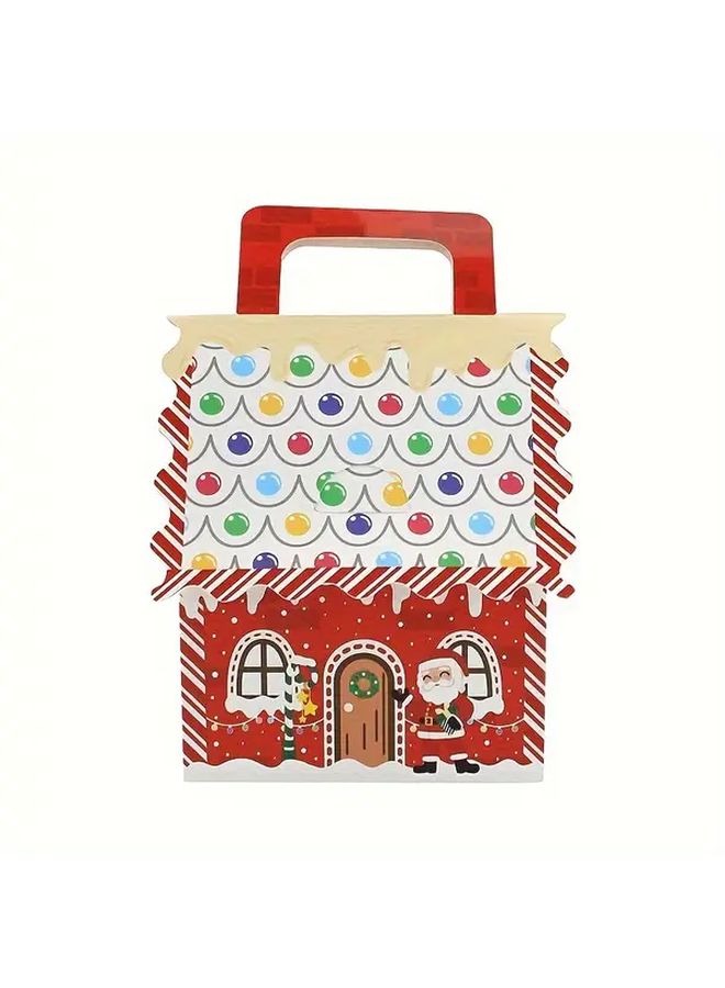 12 Pcs Mix Christmas Kraft Paper Candy Boxes Santa Claus Snowman House Box Merry Christmas Gift Packaging Set For Party Favors New Year Xmas Decor - Image 4