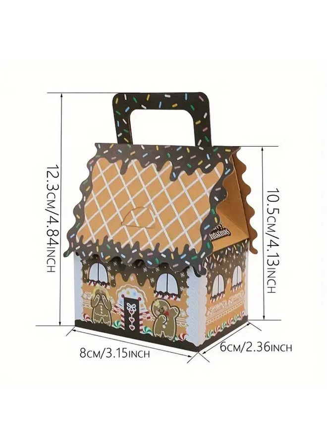 12 Pcs Mix Christmas Kraft Paper Candy Boxes Santa Claus Snowman House Box Merry Christmas Gift Packaging Set For Party Favors New Year Xmas Decor - Image 3
