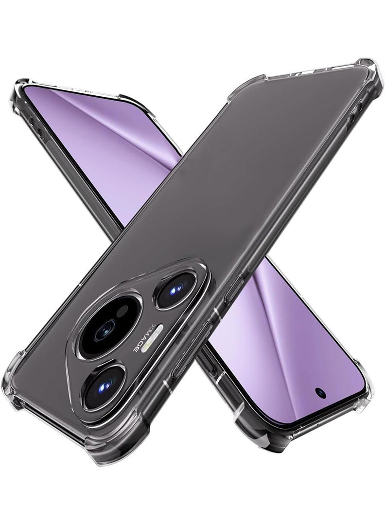 Theodor Huawei Pura 70 Pro Clear Case, Shock-Absorption TPU Cell Phone Cover with Reinforced Corners, Soft Flexible & Crystal Clear Protective Bumper Case - Image 1