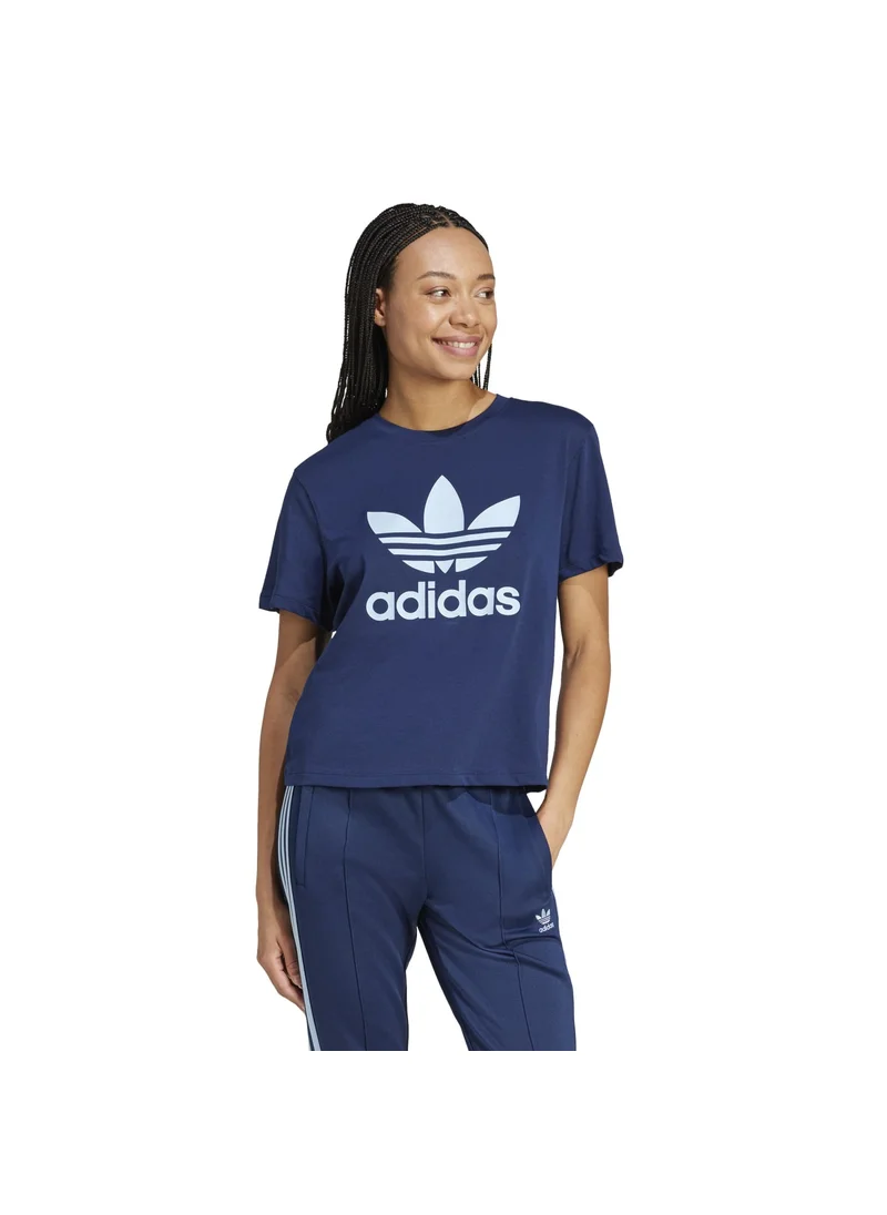 اديداس adidas TREFOIL TEE VT Blue Originals Women T-SHIRTS