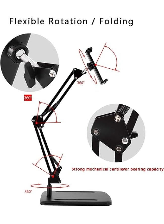 Adjustable Tablet & Phone Stand – Foldable Arm for Desk & Bed – Ideal for Video Recording and Hands-Free Use - Image 1