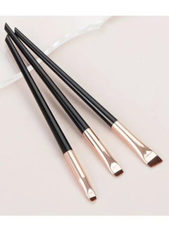 3Pcs Ultra-Thin Eyebrow Brush Set - Angled Precision Eyeliner Makeup Brushes, Synthetic Bristles Slanted Eye Brow Tinting Kit