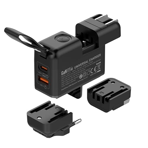T Teclusive 65W Gan Charger Type C Compatible with iPhone 16 15 Galaxy S25 S24 Ultra MacBook Air Pro Laptop | EU UK US AU World Plug with PD QC USB C Super Fast Charging Travel Adapter - Image 1