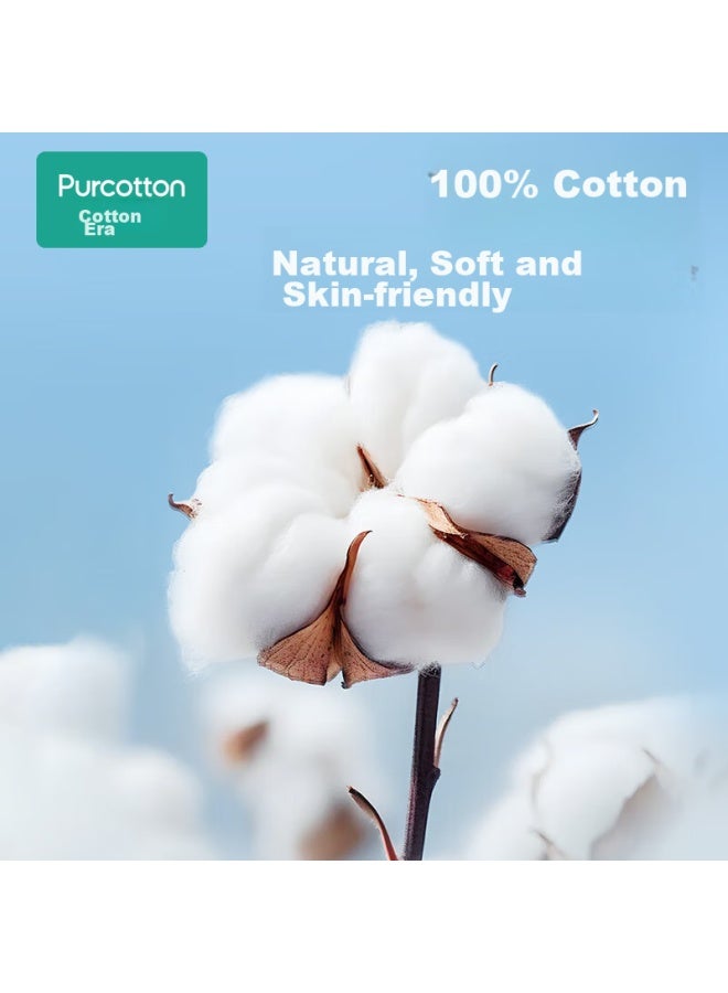Purcotton Facial Cleansing Wipes, 80 Sheets/pack, 1 Pack, Disposable Towels, 100% Cotton Soft Wipes For Face Washing And Makeup Removal, 20*20cm - Image 2