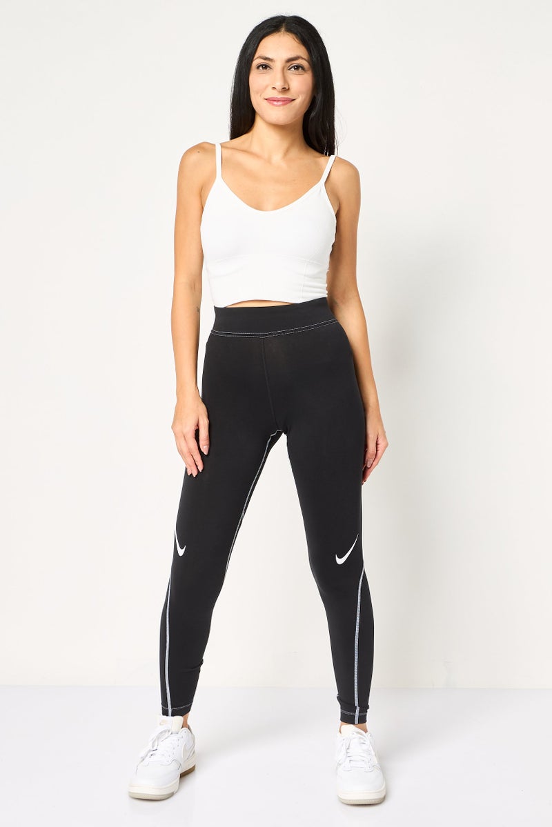 Nike  leggings جري ضيقة للنساء، سوداء - Image 3