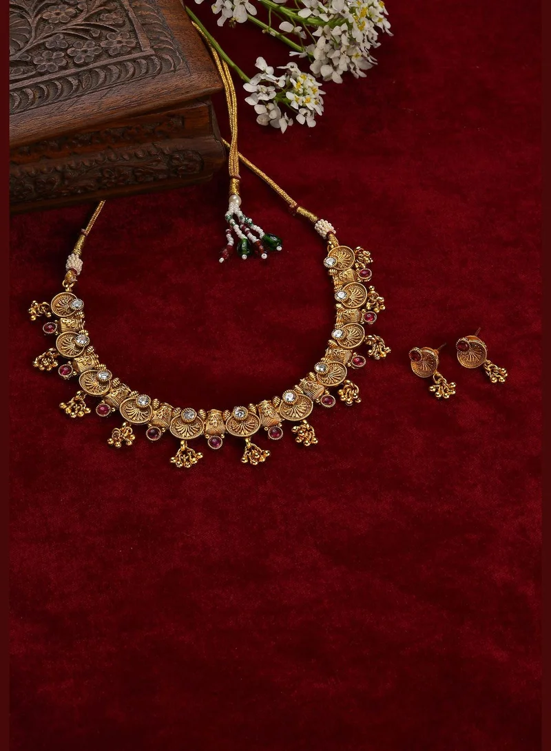 SOHI Meenakari Gold Plated Necklace Set