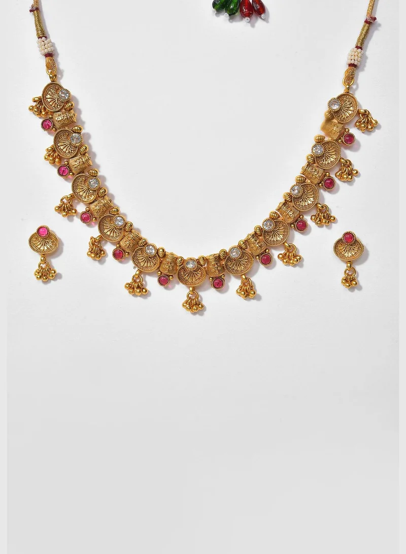 SOHI Meenakari Gold Plated Necklace Set